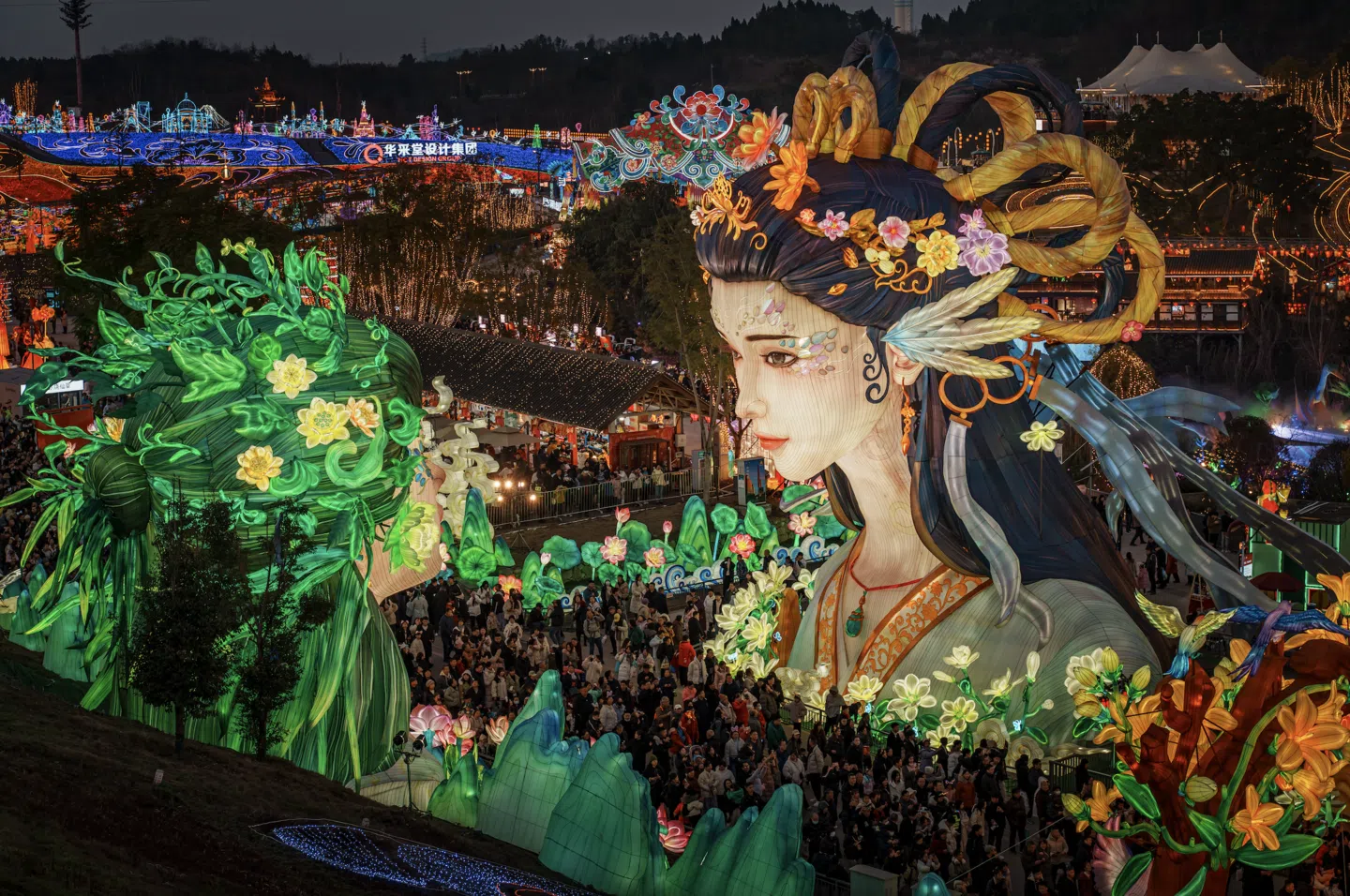 Immersive Zigong lantern festival light display