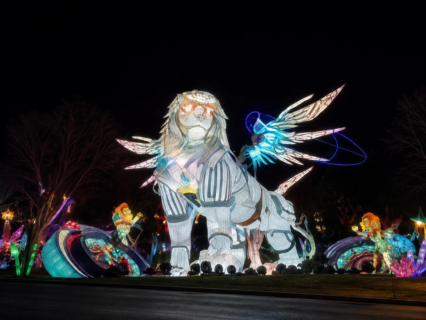 Winged lion lantern landmark at the Birmingham festival