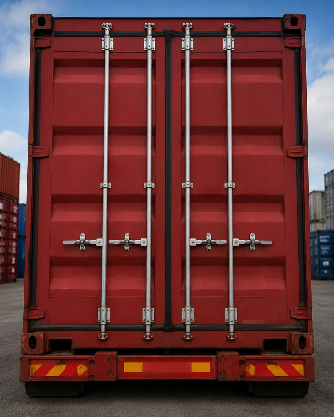 Shipping container sealed after lantern project loading
