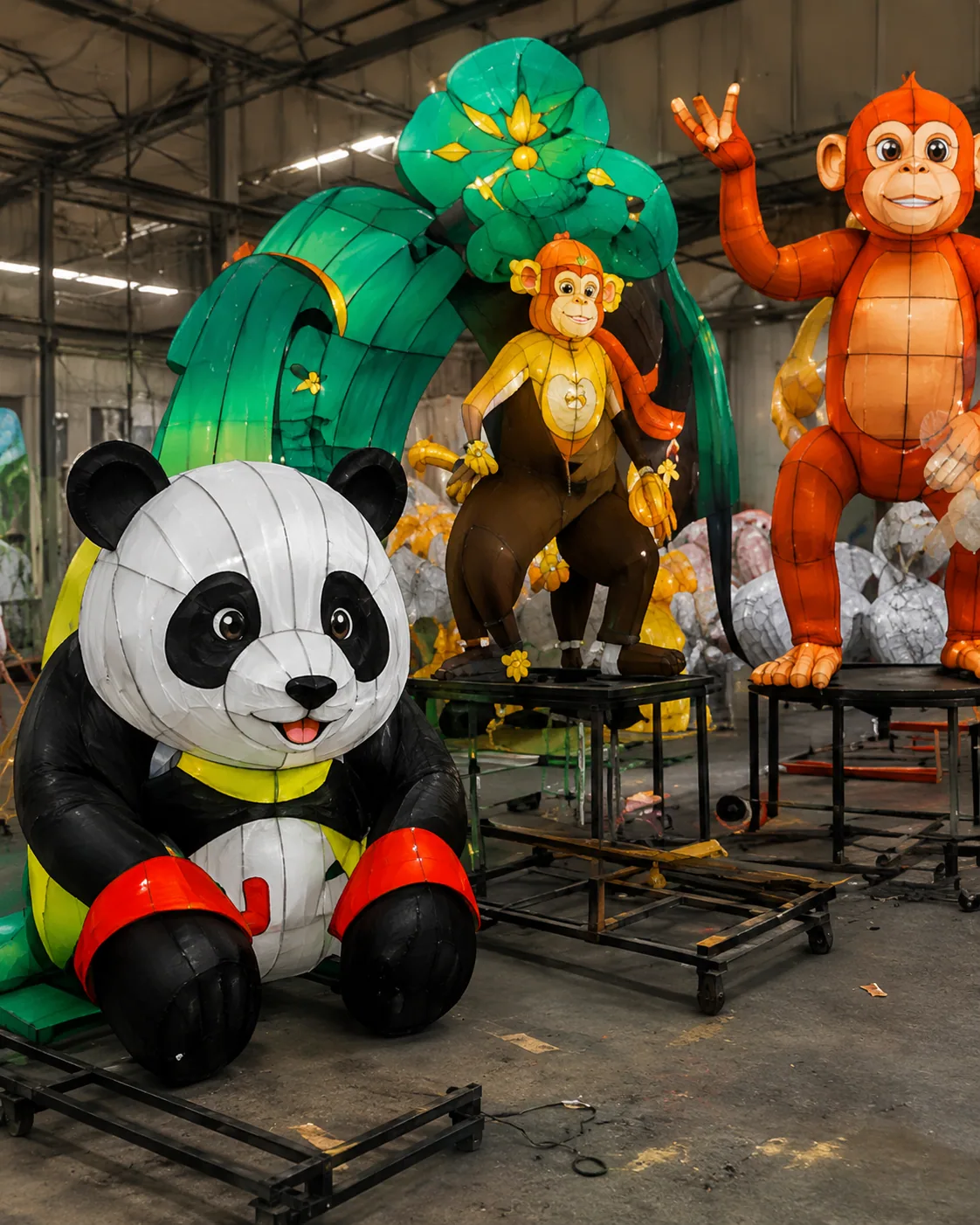 Animal lantern group assembled for pre-delivery inspection